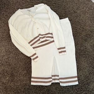 The Cutest Ribbed Skirt Set